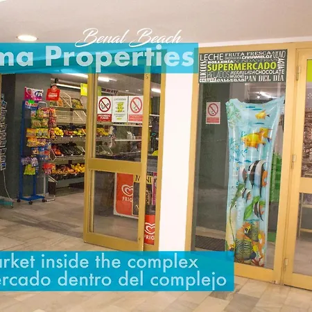 Апартаменты Benal Ii, Estudio Con Parque Acuatico Y Vistas Al Mar. Бенальмадена