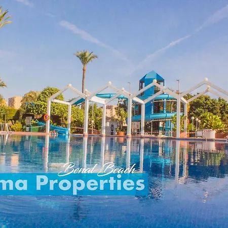 Апартаменты Benal Ii, Estudio Con Parque Acuatico Y Vistas Al Mar.